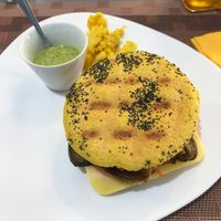 Vegan burger at Casa Veggy in Nerja