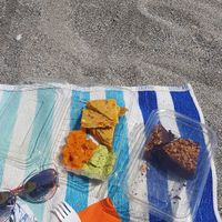 Tortilla + brownie at Casa Veggy in Nerja