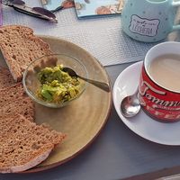 Avocado toast on rye at Casa Veggy in Nerja
