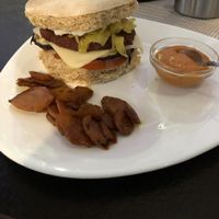 vegan burger at Casa Veggy in Nerja