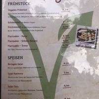 Vegan selection on the menue Page 1 at Café Harmony in Bad Hersfeld