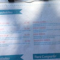 Menú  at Amma in Santiago