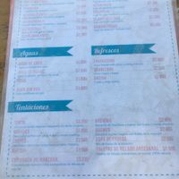 Menú  at Amma in Santiago