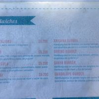 Menu at Amma in Santiago