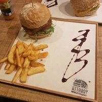 Marinated tofu burger at Attaboy in Budapest