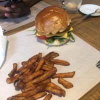 Chickpea burger  at Attaboy in Budapest