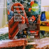 So refreshing, these packs come in 6's , and two flavours. 
Here the frozen mixed berries, absolutely stunning, deliciously cooling. I'm yet to try this range in the pineapple & mango, but you can bet your bottom Rand that we will take advantage of those too. A permanent summer feature in the freezer!  at Woolworths - Sandton in Johannesburg