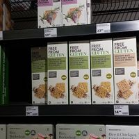 A close up on spoilt for choice isles listed with vegan products at Woolworths.  at Woolworths - Douglasdale in Johannesburg