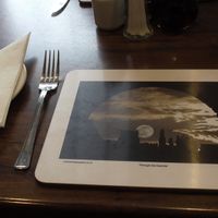 Placemat at The Magpie Café, Whitby. at Magpie Cafe in Whitby