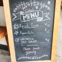 Daily menu at Baker Creek Heirloom Seed in Mansfield