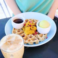 Waffles at OH! Juice in Encinitas