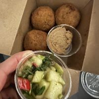 Lentil balls  at Plum Pt. Bistro in Saunderstown