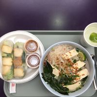 Vegan pho and tofu spring rolls at Vietnam Cafe in Des Moines