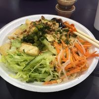 Fried tofu with vermicelli  at Vietnam Cafe in Des Moines