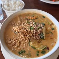 Laksa with vegetables and cocount milk  at Lemongrass Thai Cuisine in Colac