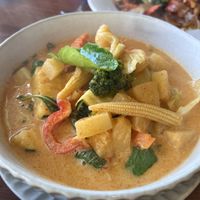 Pineapple curry with cocount milk (very pineapple taste🍍)   at Lemongrass Thai Cuisine in Colac