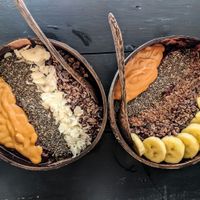 Double bowls Coco-nut butter at MAKAI - Asoke in Bangkok