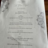 Vegan NYE menu at Chakra Restaurant in Perth