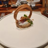 Spring Transcendence Course Menu 2025 Course 1 Cold Appetiser - Dahi Bhalla Papri Chat at Chakra Restaurant in Perth