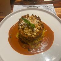 Spring Transcendence Course Menu 2025 Course 4 Main Meal - Smoked Butter Tofu Empiler at Chakra Restaurant in Perth