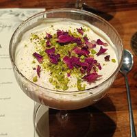 Spring Transcendence Course Menu 2025 Course 5 Dessert - Rose and Pistachio Tiramisu at Chakra Restaurant in Perth