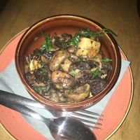 The mushrooms with olive oil  at Dionysus Mansion in Limassol