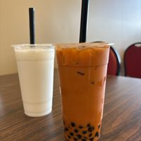 Thai Tea & Piña Colada smoothie  at Vegan Bowl in West Jordan