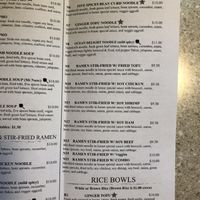 Take out menu at Vegan Bowl in West Jordan