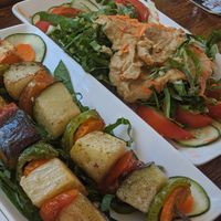 Veggie skewers & houmous at California Cafe  in Havana