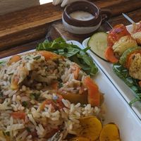 Rice & crisps at California Cafe  in Havana