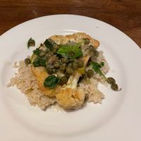 cauliflower picatta  at Brine in Eastham