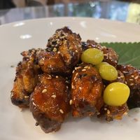 Shiitake mushroom with toasting sauce. 표고버섯말ㅇㅣ at Oh Se Gae Hyang - 오세계향 in Seoul