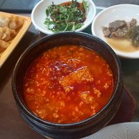 Spicy tofu stew at Oh Se Gae Hyang - 오세계향 in Seoul