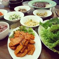 vegan barbecue at Oh Se Gae Hyang - 오세계향 in Seoul