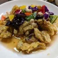 Vegan sweet & sour mushroom (small) at Oh Se Gae Hyang - 오세계향 in Seoul