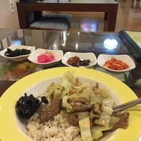 מנת בקר טבעונית עם אורז at Oh Se Gae Hyang - 오세계향 in Seoul