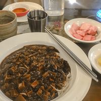 The jajangmyeon. Kind of 'meh'. at Oh Se Gae Hyang - 오세계향 in Seoul