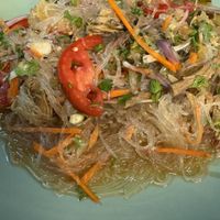 Spicy glass noodles salad  at JiJi Restaurant in Mae Hong Son