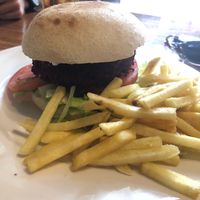 Vegan burger  at Alpine Hotel in Cooma