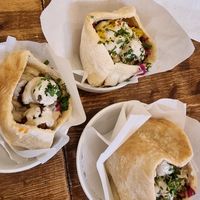 Falafel in pita sandwiches at Falafel Bar in Budapest