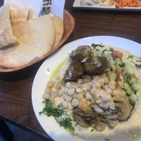 Hummus plate ”Extra” at Falafel Bar in Budapest