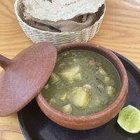 Mole verde at Hierba Dulce in Oaxaca