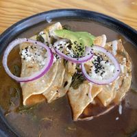 Enchiladas at Hierba Dulce in Oaxaca
