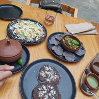 Our 4 dishes at Hierba Dulce in Oaxaca