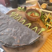Empanadas con mole amarilla y setas at Hierba Dulce in Oaxaca
