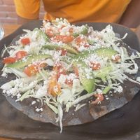 Tlayuda sencilla at Hierba Dulce in Oaxaca