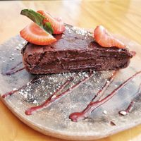 Tarta de chocolate at Hierba Dulce in Oaxaca