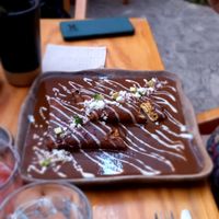 Enfrijolada, maravillosa, el sabor de la hierba del conejo es increíble. at Hierba Dulce in Oaxaca