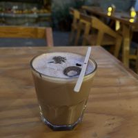 Chocolate de leche frío  at Hierba Dulce in Oaxaca