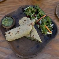Potato chili tacoos  at Hierba Dulce in Oaxaca
